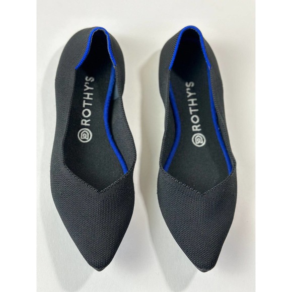 Rothy's The Point Black Solid Textile Ballet Flats Shoes Women's Size 9.5 - Picture 15 of 15